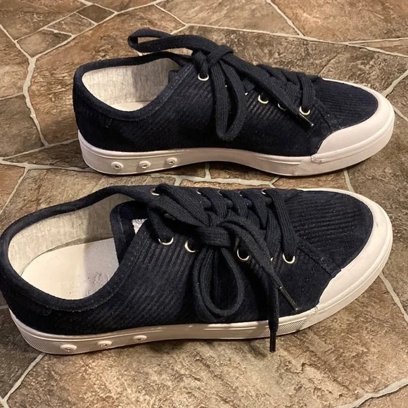 New Rag & Bone | Standard Issue Lace Up Sneaker in Navy Cord Sz 6.5 - Picture 4 of 14